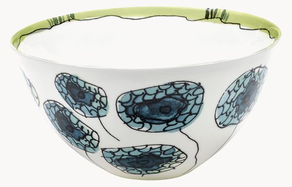 Sada misek z kostního porcelánu Midnight Flowers, 2 díly