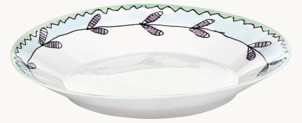Sada hlubokých talířů z kostního porcelánu Midnight Flowers, 2 díly