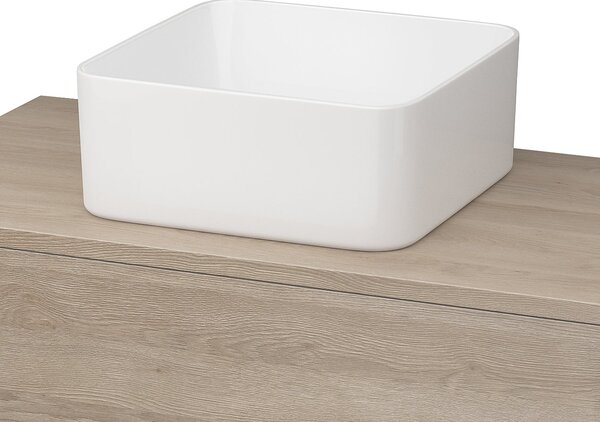 Cersanit Crea umyvadlo 35x35 cm čtvercový na pult bílá lesk K114-007-ECO