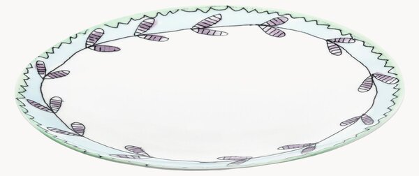 Sada snídaňových talířů z kostního porcelánu Midnight Flowers, 2 díly