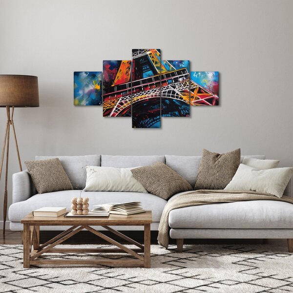 Obraz - Malba Eiffelovy věže II. (125x70 cm)