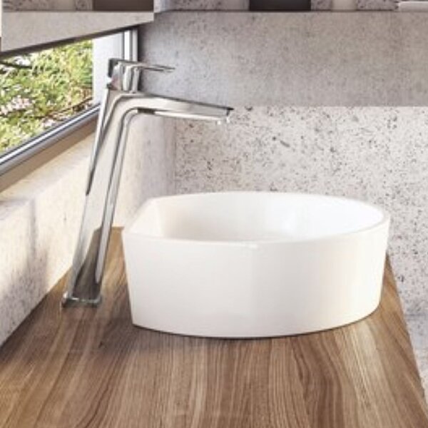 Ravak Moon umyvadlo 40x35.5 cm polokulatý na pult bílá lesk XJN01300001