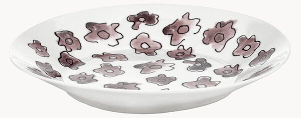 Sada hlubokých talířů z kostního porcelánu Midnight Flowers, 2 díly