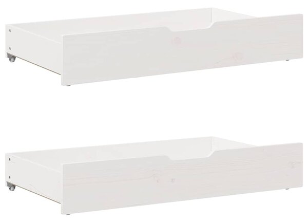 Rám postele se zásuvkami bílý 75 x 190 cm masivní borové dřevo 3301930