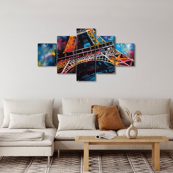 Obraz - Malba Eiffelovy věže II. (125x70 cm)