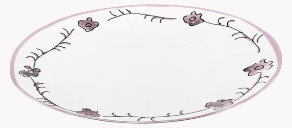 Sada mělkých talířů z kostního porcelánu Midnight Flowers, 2 díly