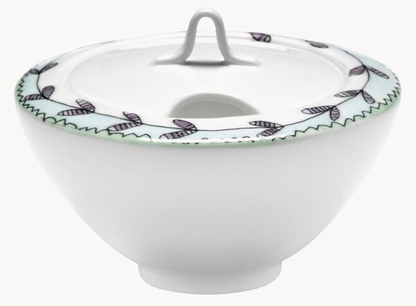 Cukřenka z kostního porcelánu Midnight Flowers