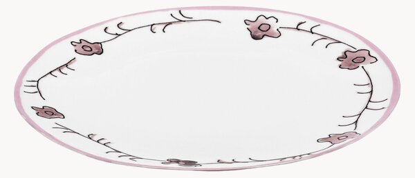 Sada snídaňových talířů z kostního porcelánu Midnight Flowers, 2 díly
