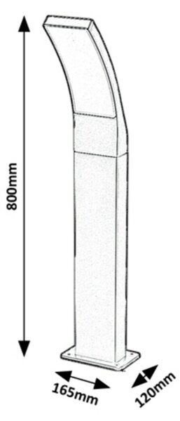 Rabalux venkovní sloupkové svítidlo Palanga LED 12W IP44 7506