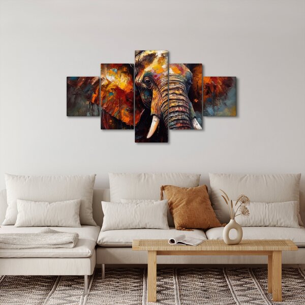 Obraz - Malba slona (125x70 cm)