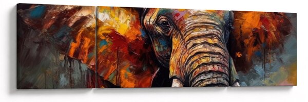 Obraz - Malba slona (170x50 cm)