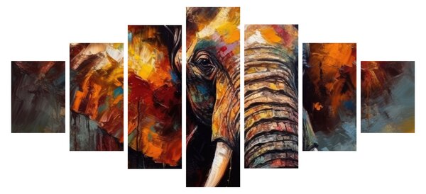 Obraz - Malba slona (210x100 cm)