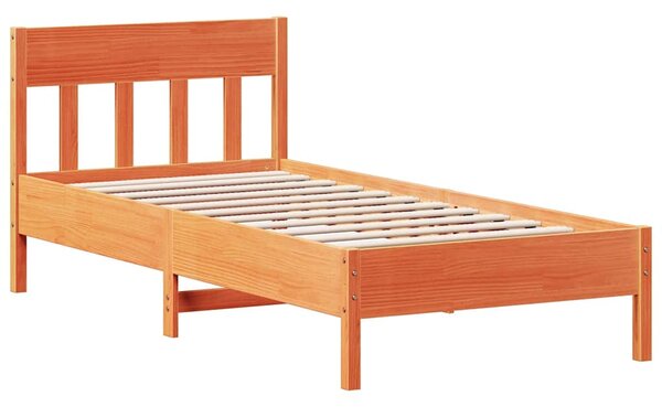 Postel bez matrace voskově hnědá 90 x 200 cm masivní borovice 3301877