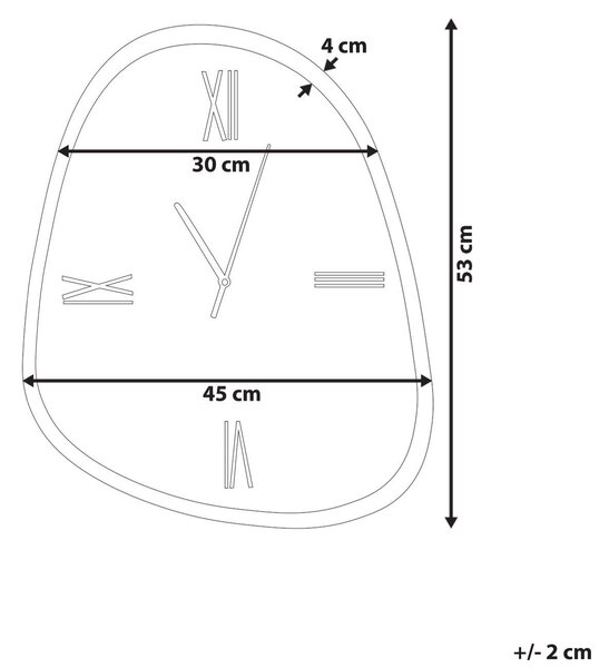 Nástěnné hodiny CASTALLA 45 cm Tmavě hnědá