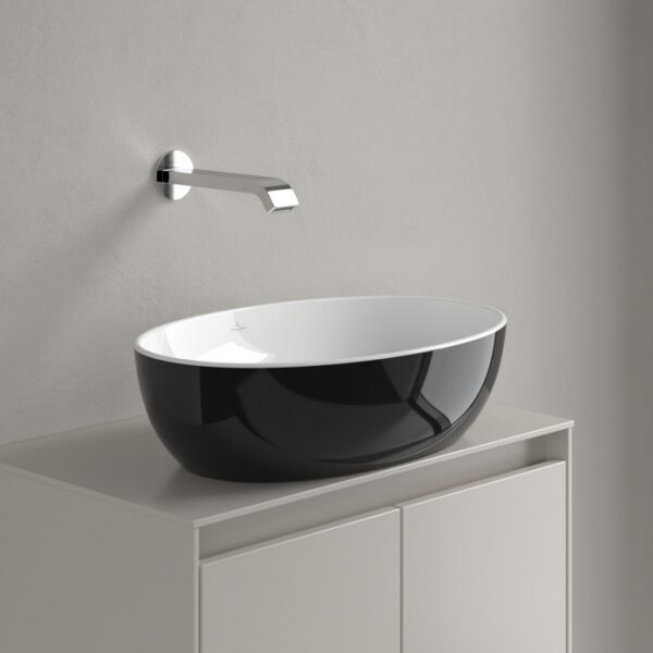 Villeroy & Boch 438848BCT8 - Zápustné umyvadlo ARTIS 48x32,5 cm keramika/černá