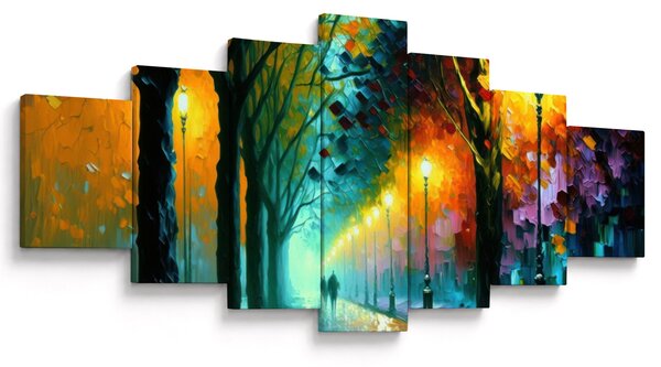 Obraz - Noční procházka (210x100 cm)