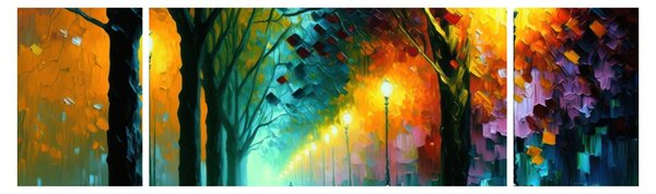 Obraz - Noční procházka (170x50 cm)