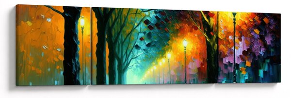 Obraz - Noční procházka (170x50 cm)