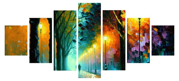 Obraz - Noční procházka (210x100 cm)