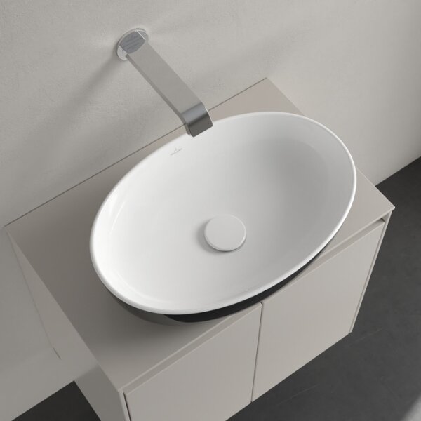 Villeroy & Boch 438848BCT8 - Zápustné umyvadlo ARTIS 48x32,5 cm keramika/černá