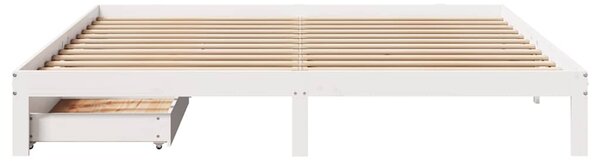 Rám postele se zásuvkami bílý 180 x 200 cm masivní borovice 3301955