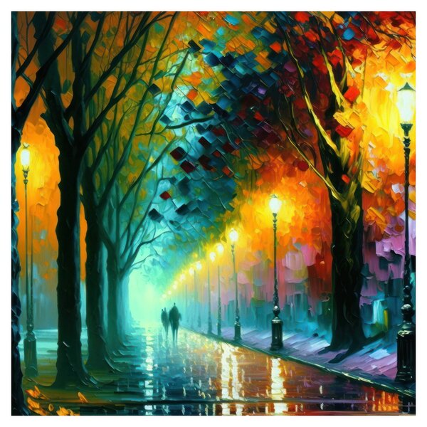 Obraz - Noční procházka (30x30 cm)