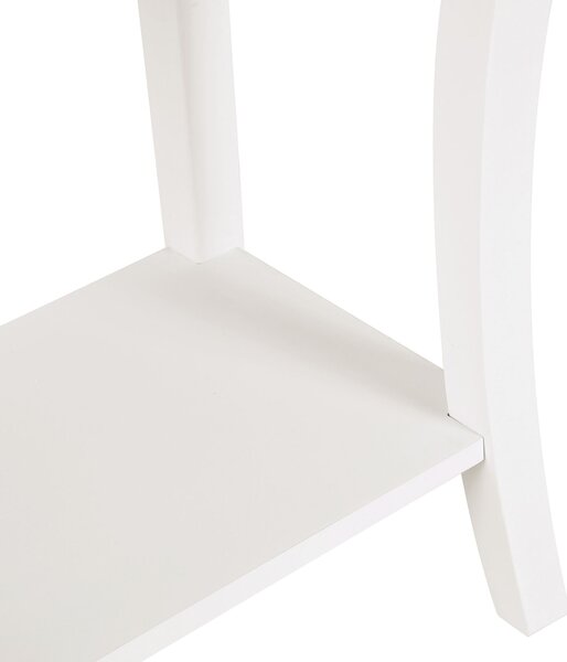 HOMCOM Konferenční Stolek s Úložným Prostorem do Obývacího Pokoj a Předsíně s Šuplíky a Policí Elegantní Design 100x33x75cm Bílý Lesklý Dřevěný | Aoso