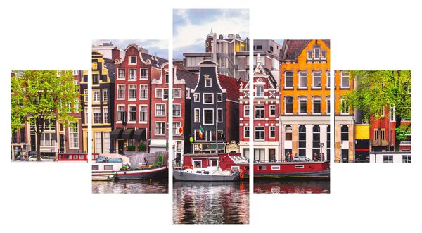 Obraz - Amsterdam, taneční domy (125x70 cm)