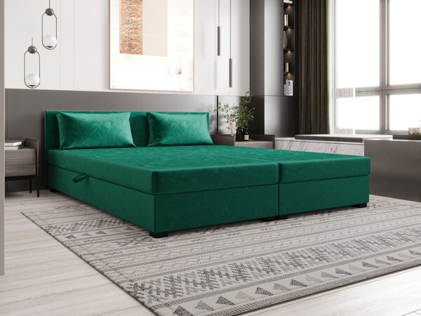 Kontinentální manželská postel 180x200 ROSIE 13 - zelená
