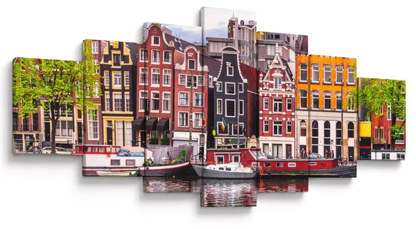 Obraz - Amsterdam, taneční domy (210x100 cm)