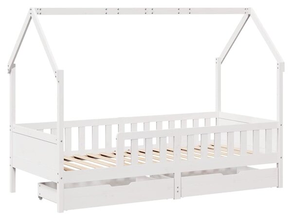 Dětská postel se zásuvkami 80 x 200 cm masivní borové dřevo 3302036