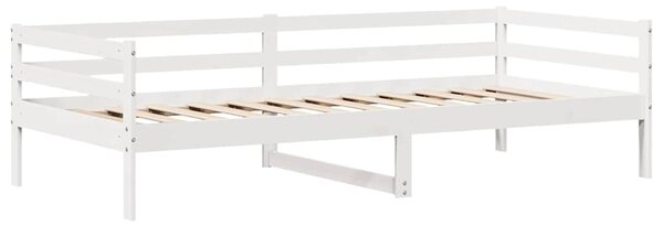 Válenda se zásuvkami bílá 90 x 200 cm masivní borovice 3302048