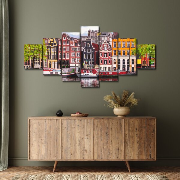 Obraz - Amsterdam, taneční domy (210x100 cm)