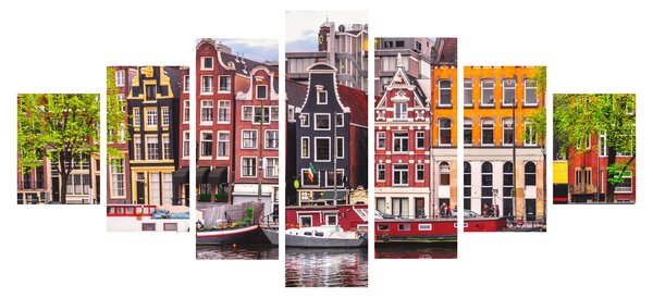 Obraz - Amsterdam, taneční domy (210x100 cm)