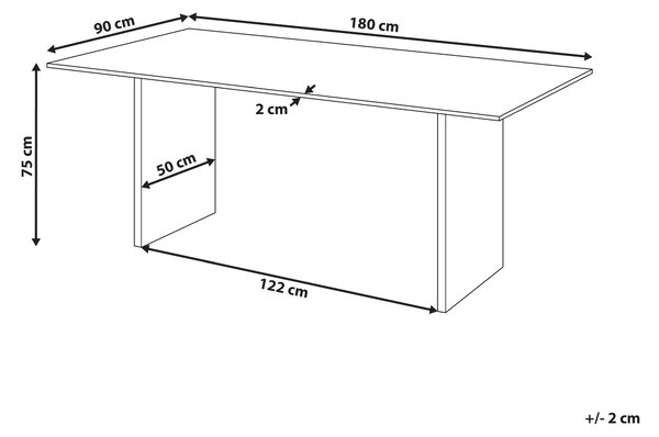 Jídelní stůl MOORA Přírodní jasan 180 cm 90 cm