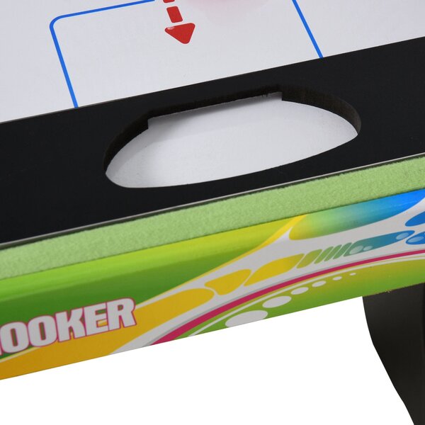 Skládací herní stůl HOMCOM 4v1 - Stolní fotbálek, Air Hockey, Pool, Ping Pong s příslušenstvím - 86,5x43,5x64 cm | Aosom