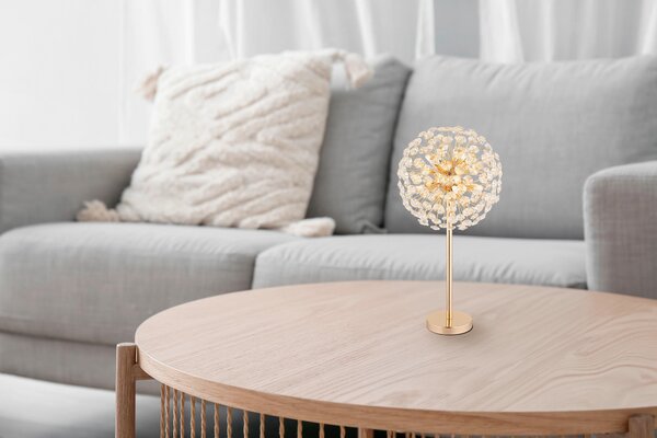 KŘIŠŤÁLOVÁ STOLNÍ LAMPA, 35/65 cm Globo - Online Only svítidla, Online Only