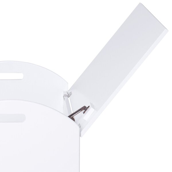 HOMCOM Dětský úložný box na hračky s flipovým víkem a bezpečnostním mechanismem 62x40x46,5 cm Prostorný prostor nosnost 20 kg Bílá | Aosom
