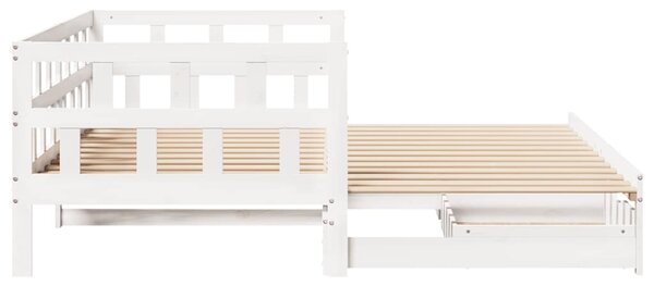 Válenda s přistýlkou a zásuvkami bez matrace bílá 90x200 cm 3302202