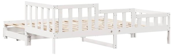 Válenda s přistýlkou a zásuvkami bez matrace bílá 90x190 cm 3302224