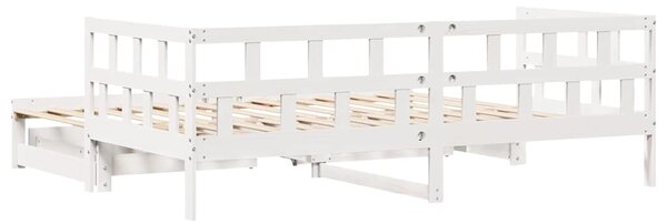 Válenda s přistýlkou a zásuvkami bez matrace bílá 90x200 cm 3302202