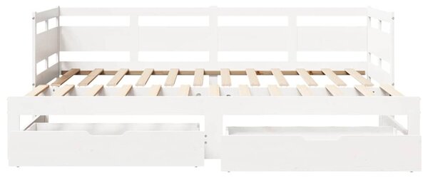 Válenda s přistýlkou a zásuvkami bez matrace bílá 80x200 cm 3302234