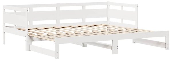 Válenda s přistýlkou a zásuvkami bez matrace bílá 80x200 cm 3302234