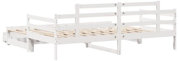 Válenda s přistýlkou a zásuvkami bez matrace bílá 80x200 cm 3302240