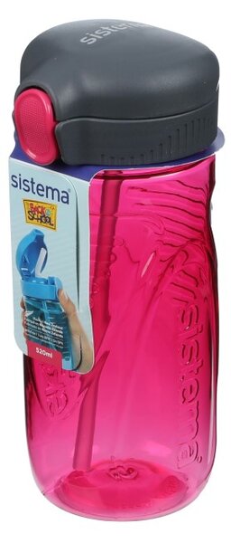 Sistema Láhev s brčkem Hydrate Quick Flip Top 520 ml, růžová