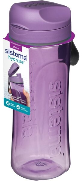 Sistema Tritanová láhev s poutkem Hydrate Swift Flip Top 600 ml, fialová