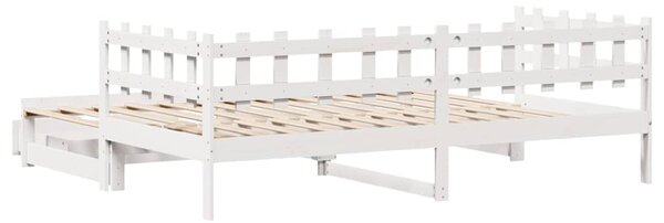 Válenda s přistýlkou a zásuvkami bez matrace bílá 90x200 cm 3302246