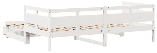 Válenda s přistýlkou a zásuvkami bez matrace bílá 80x200 cm 3302234