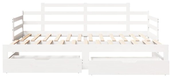 Válenda s přistýlkou a zásuvkami bez matrace bílá 80x200 cm 3302240