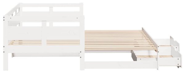 Válenda s přistýlkou a zásuvkami bez matrace bílá 80x200 cm 3302234